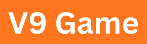 v9 game text logo